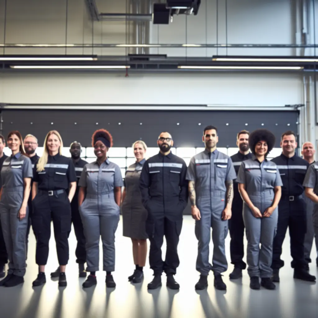 Fix Wheel Suomi -tiimi nykyaikaisessa autokorjaamossa