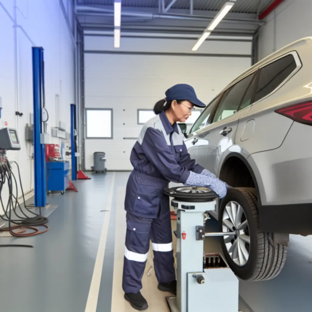 Moderni renkaanvaihto ja tasapainotus korjaamolla